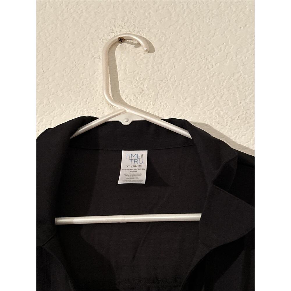 Women’s Black Messy Coverup NWT Time And Tru XL 16-18 - Picture 3 of 4